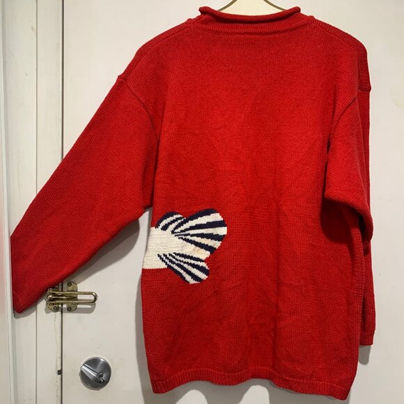 VINTAGE J.G. HOOK KNIT COTTON GRAPHIC TURTLENECK SWEATERS SIZE M - Picture 7 of 12